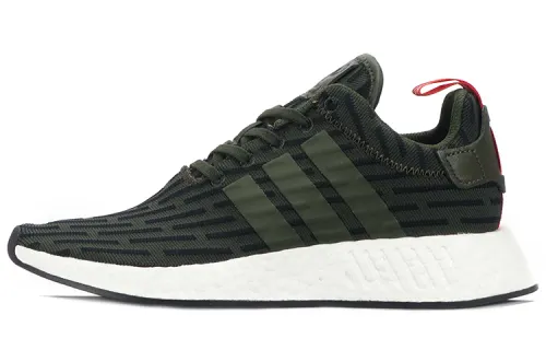 Adidas Originals NMD_R2 Cushioned Anti-Slip And Wear-Resistant Lightweight Low-Top Casual Shoes Men's Army Green