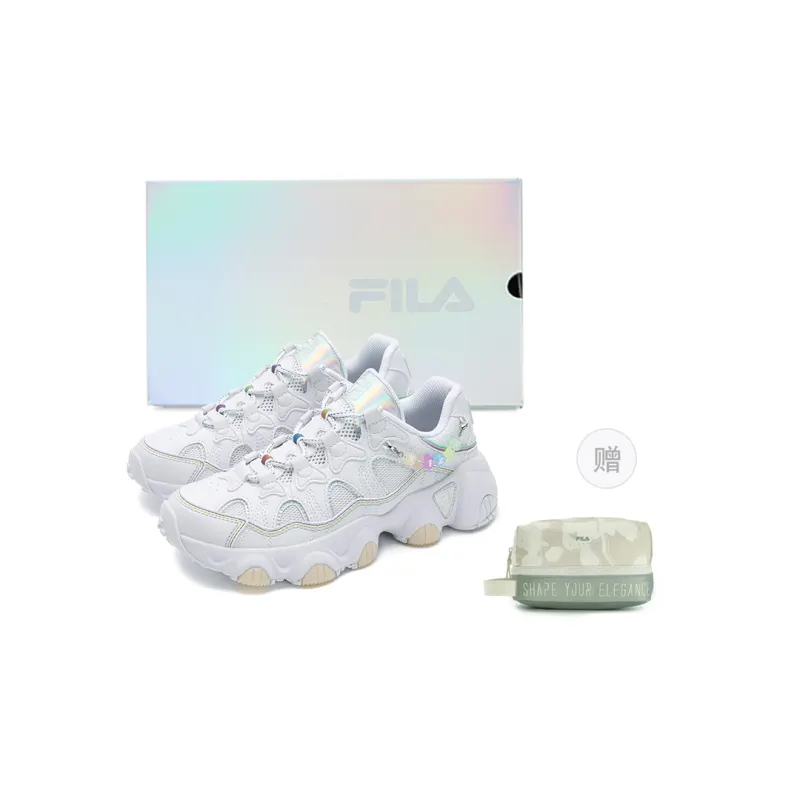 FILA JAGGER SUMMER Multicolor Early Summer, Claw Shoes Abrasion Resistant Breathable Low top Casual Shoes Women's White
