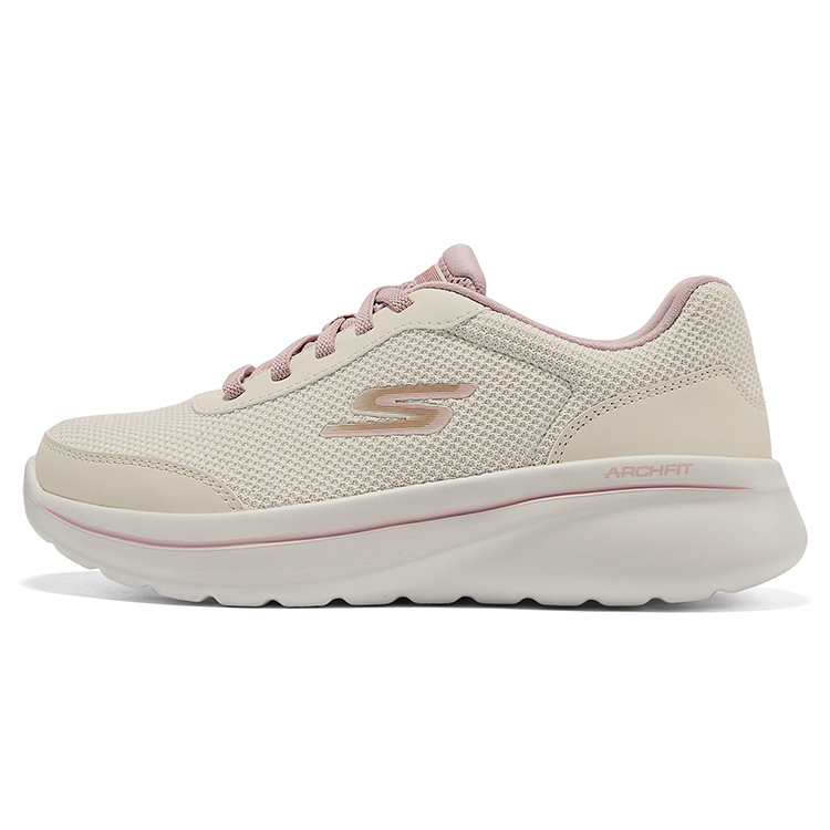 Skechers ArchFit Textile, Synthetic Leather Low top Casual Shoes Women’s Natural
