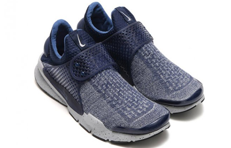 Кроссовки Nike Sock dart SE Premium (серо-синие) — 藏蓝色 — фото 2