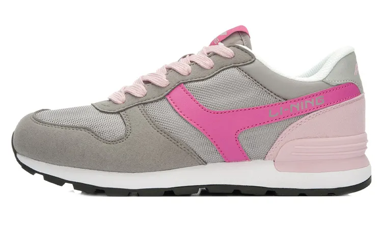 Li Ning Glory Series Casual Shoes Women's Low Top Gray/Pink/White
