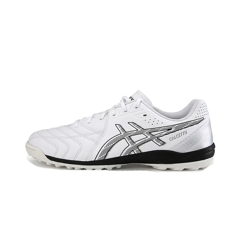 ASICS Calcetto TF Turf Abrasion Resistant Coverage Soccer Shoes Men's White