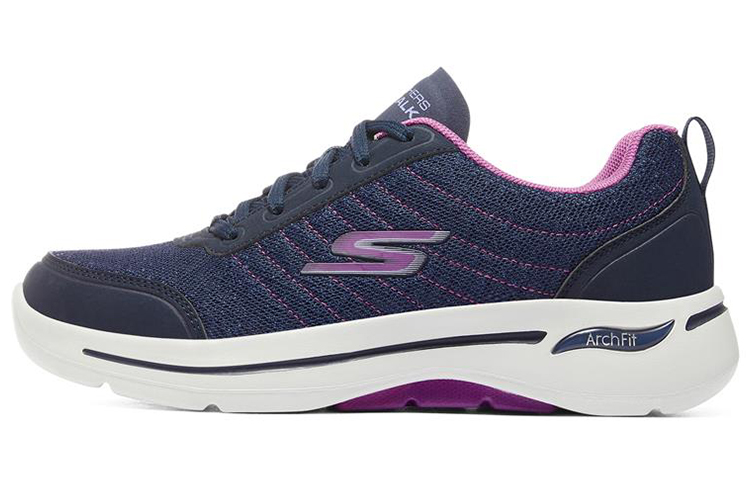 Skechers Go Walk Arch Fit True Vision Sports Low top Casual Shoes Women's Blue Purple