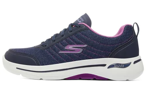 Skechers Go Walk Arch Fit True Vision Sports Low top Casual Shoes Women's Blue Purple