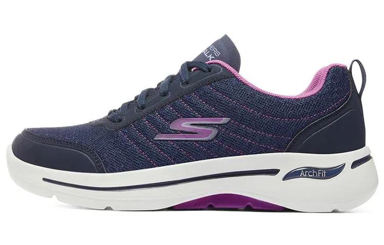 Skechers Go Walk Arch Fit True Vision Sports Low top Casual Shoes Women's Blue Purple