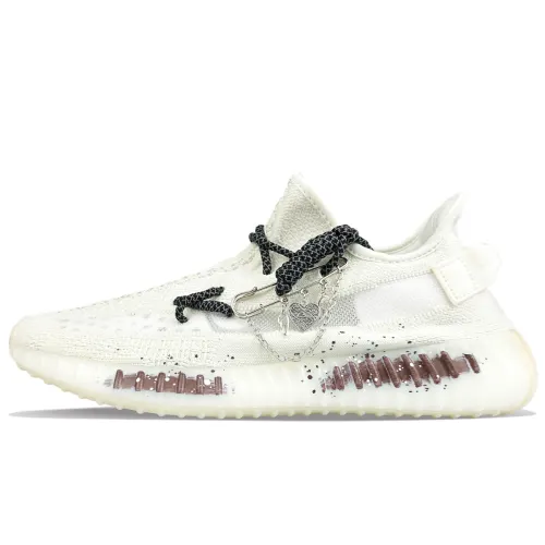 Adidas Originals Yeezy Boost 350 V2 Abrasion Resistant Abrasion Resistant Low top Casual Shoes Unisex White Brown