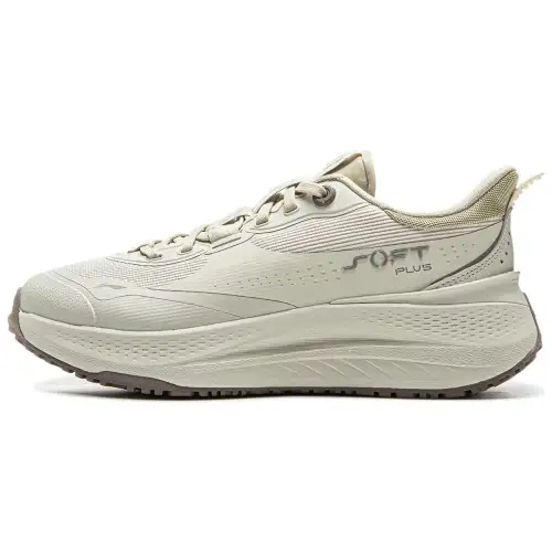Li Ning SOFT PLUS Cushioning, Wear Resistant Low top Casual Shoes Women's Beige