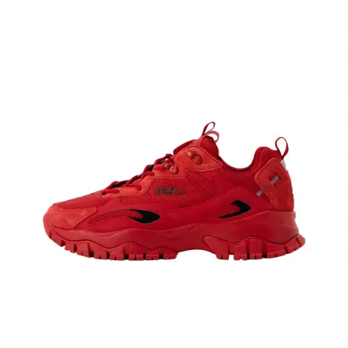 FILA Ray Tracer Tr 2 Comfortable Abrasion Resistant Low top Casual Shoes Men's Red
