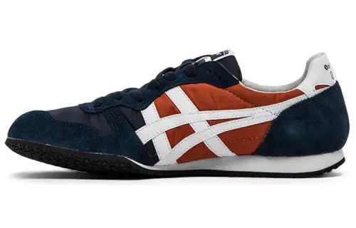 Onitsuka Tiger Serrano Cushioning Slip Resistant Abrasion Resistant Low top Casual Shoes Unisex White Blue Orange