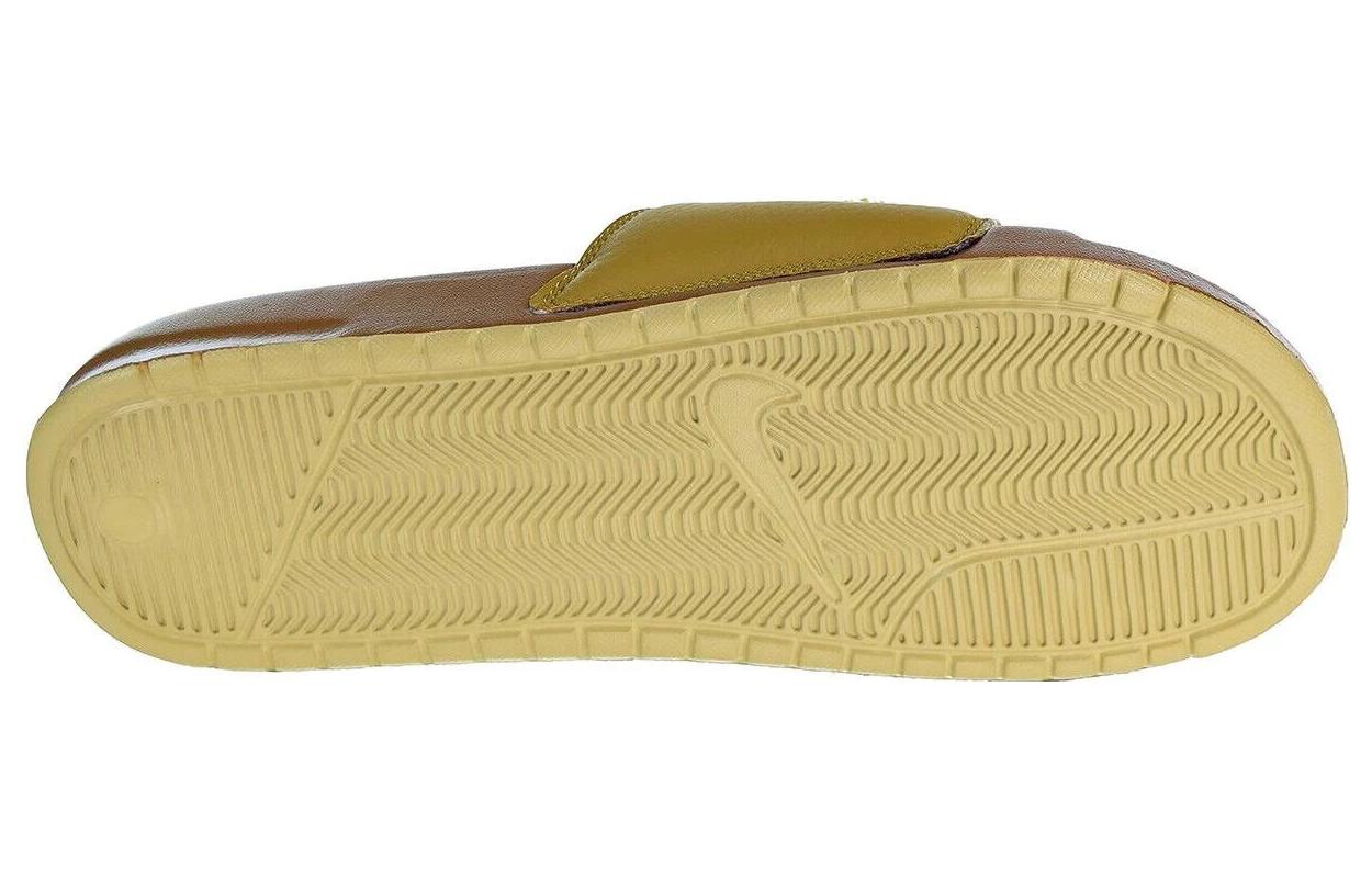 Мужские шлепанцы Nike Benassi JDI (бежево-коричневые) — фото 5