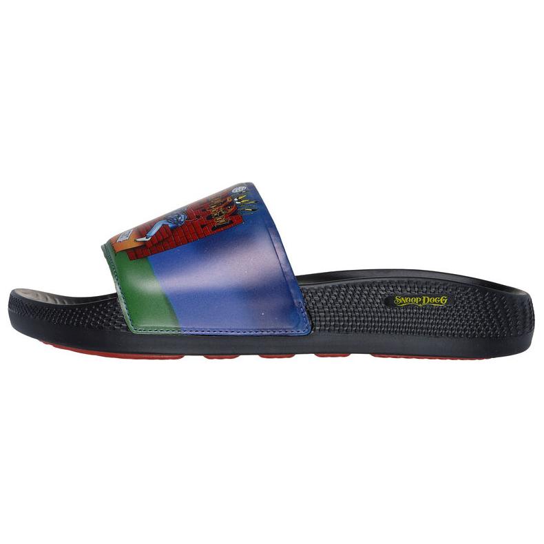 Snoop Dogg x Skechers SNOOP Slide Slippers Men's Black Blue