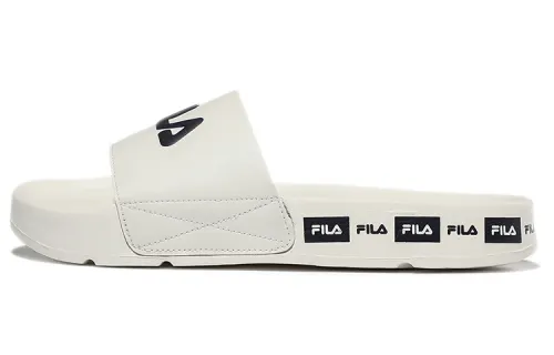 FILA Rubber Sole Slide Slippers Unisex Ecru