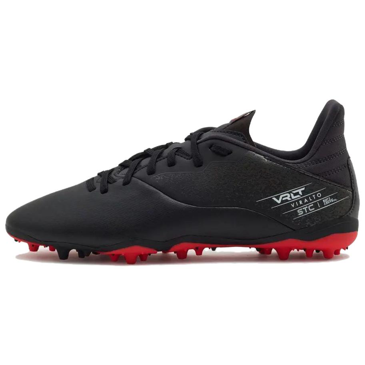 DECATHLON AG Rubber Short Studs MG Rubber Short Studs Cushioning, Wear Resistant Soccer Shoes Unisex Black Red
