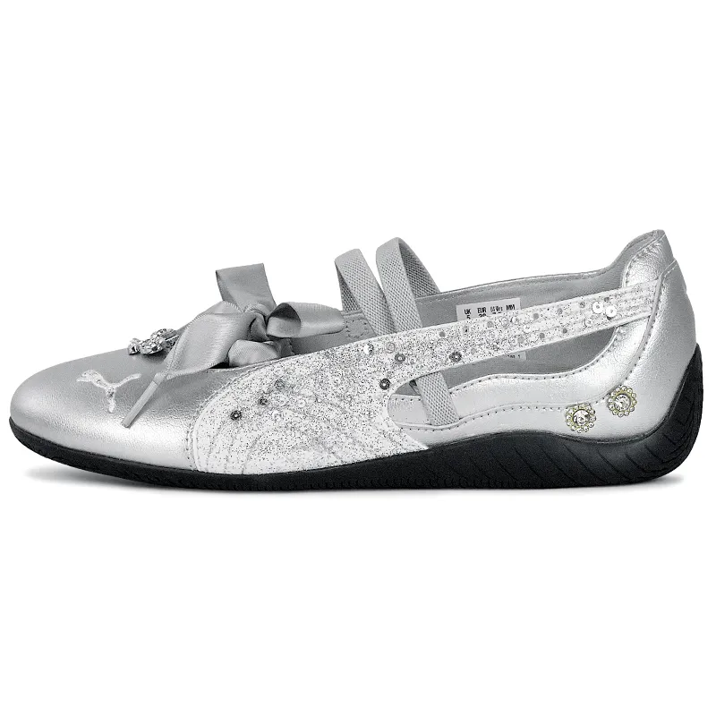 PUMA Speedcat Lightweight Low top Casual Shoes Women's Silver White
