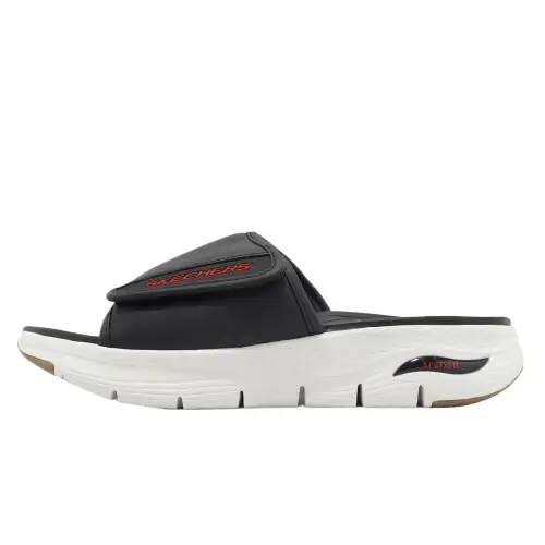 Skechers Slip Resistant Slide Slippers Men's Black Red