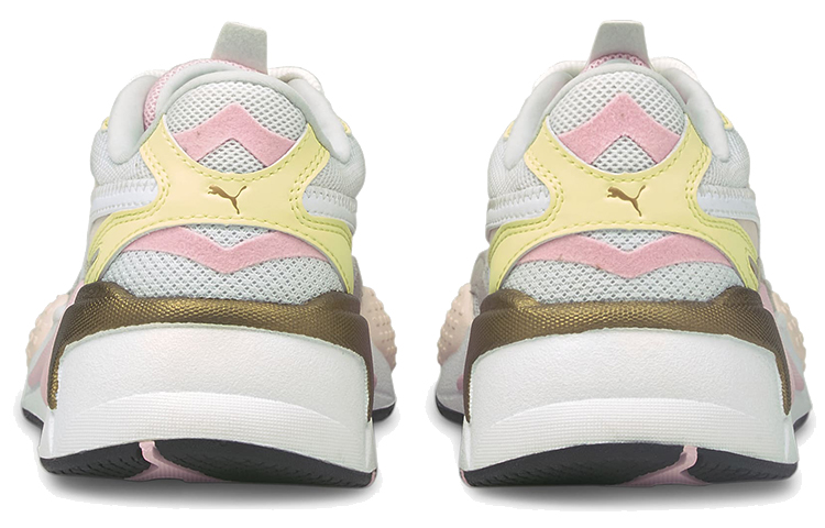 Кроссовки PUMA RS-X³ Puzzle v2 (бело-розово-желтые) — Белый / розовый / жёлтый — фото 4