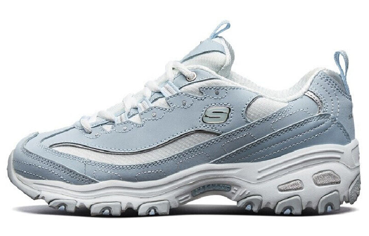 Женские кроссовки Skechers D'Lites 1.0 (сине-белые)