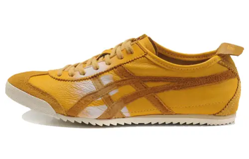 Onitsuka Tiger MEXICO 66 Deluxe Cushioning Slip Resistant Abrasion Resistant Low top Casual Shoes Unisex Yellow White