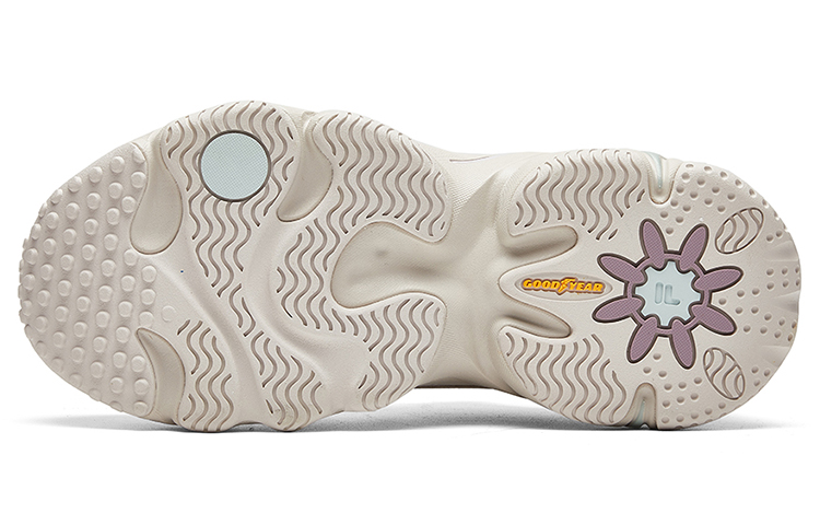 Женские кроссовки Fila FUSION ADE (серый / сиреневый) — 羊皮纸粉/丁香灰 — фото 5