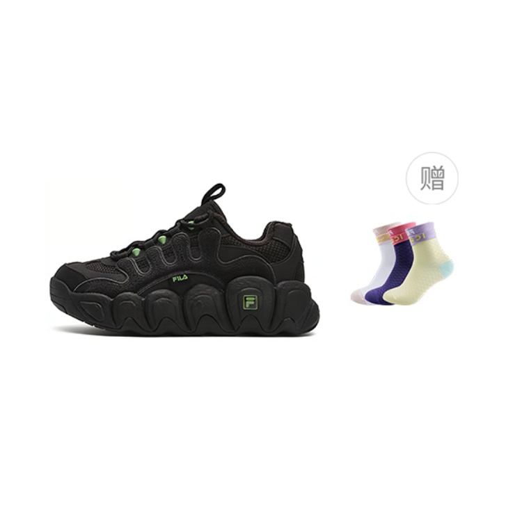 FILA Croissant Chunky Sneakers 'Black' Women's