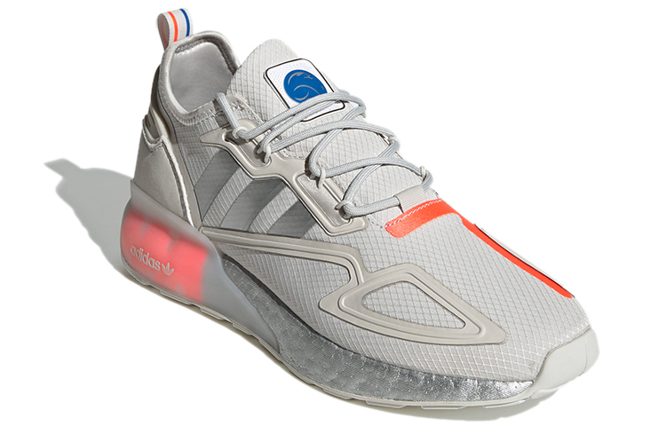 Мужские кроссовки adidas originals ZX 2K Boost (серо-красный) — фото 3