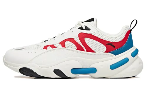 ANTA Casual Shoes Men's Low Top Ivory White/Red