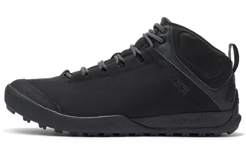 Li Ning Casual Shoes Men's Mid Top Black