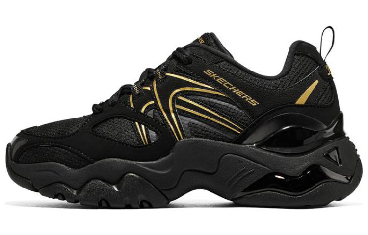 Женские кроссовки Skechers D'LITES 3.0 AIR (черно-золотые)