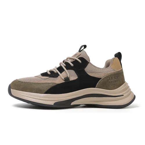 JEEP SPIRIT Lightweight Abrasion Resistant Breathable Low top Casual Shoes Men's Furious Sea Blue