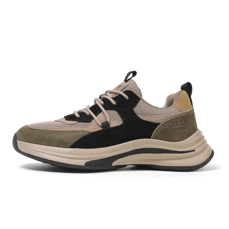 JEEP SPIRIT Lightweight Abrasion Resistant Breathable Low top Casual Shoes Men's Furious Sea Blue