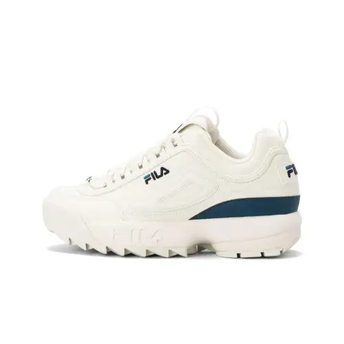 FILA Disruptor 2 Synthetic Leather Cushioning Low top Casual Shoes Unisex Gray White