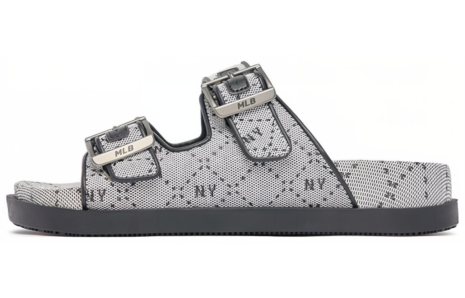 MLB Sandal Slide Slippers Unisex Gray Black