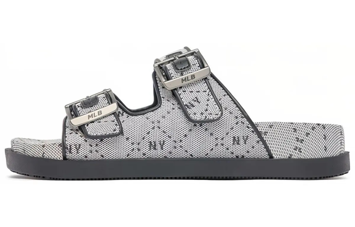 MLB Sandal Slide Slippers Unisex Gray Black