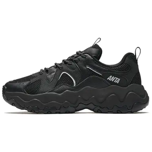 Anta Star Rock Abrasion Resistant Breathable Low top Casual Shoes Men's Black