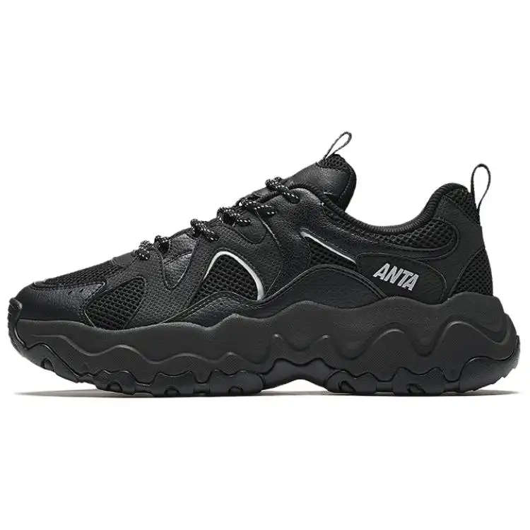 Anta Star Rock Abrasion Resistant Breathable Low top Casual Shoes Men's Black