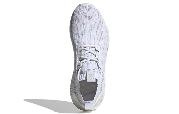 Кроссовки adidas NMD_R1 Primeknit (бело-серый) — Белый / серый — фото 5