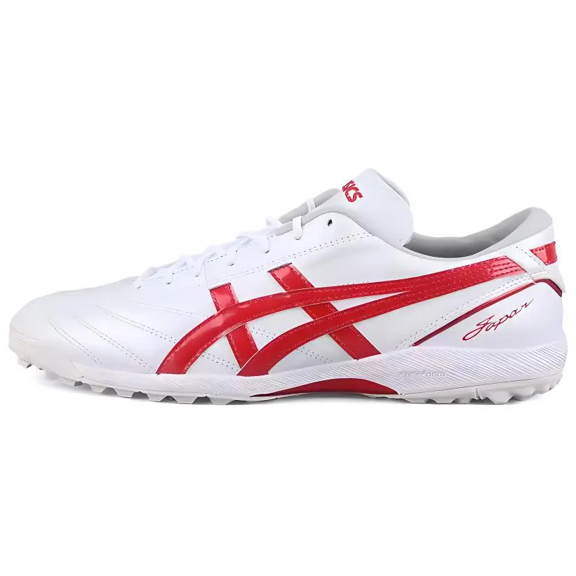 ASICS C3 TF Turf Abrasion Resistant Soccer Shoes Unisex White Red