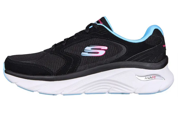 Skechers ARCH FIT D'LUX Textile, Leather Comfortable Low top Sports Casual Shoes Women's Black