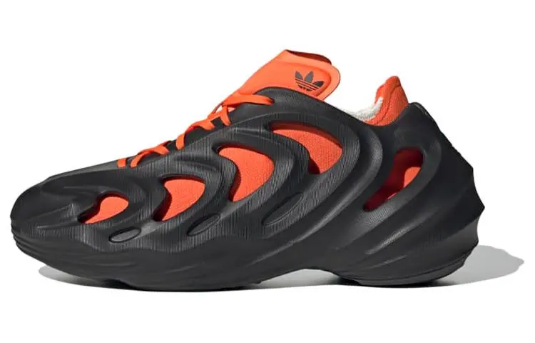 Adidas Originals AdiFOM Q Fabric Cushioning Slip Resistant Abrasion Resistant Low top Casual Shoes Unisex Black Orange