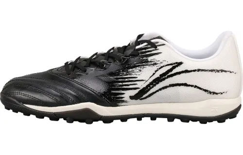 Li Ning TF Turf Artificial Turf Non slip Lightweight Soccer Shoes Men's Black White