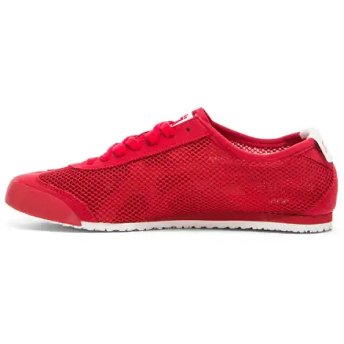 Onitsuka Tiger MEXICO 66 Mesh Cushioning Slip Resistant Abrasion Resistant Low top Casual Shoes Unisex Red