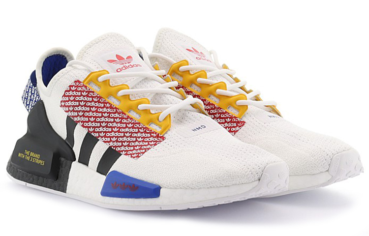 Кроссовки adidas originals NMD_R1 (белый / черный / крaсный) — Белый / чёрный / красный — фото 3
