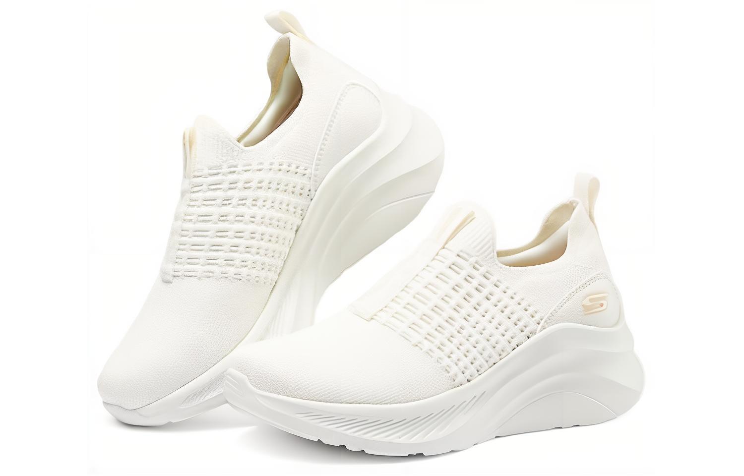 Skechers Mesh, Textile Slip on Low top Casual Shoes Women’s Ivory