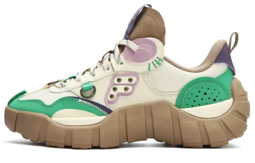 FILA FUSION BONE Spine Bone Shoes Textile, Synthetic Leather Low top Casual Shoes Women's Cloud Green Rose