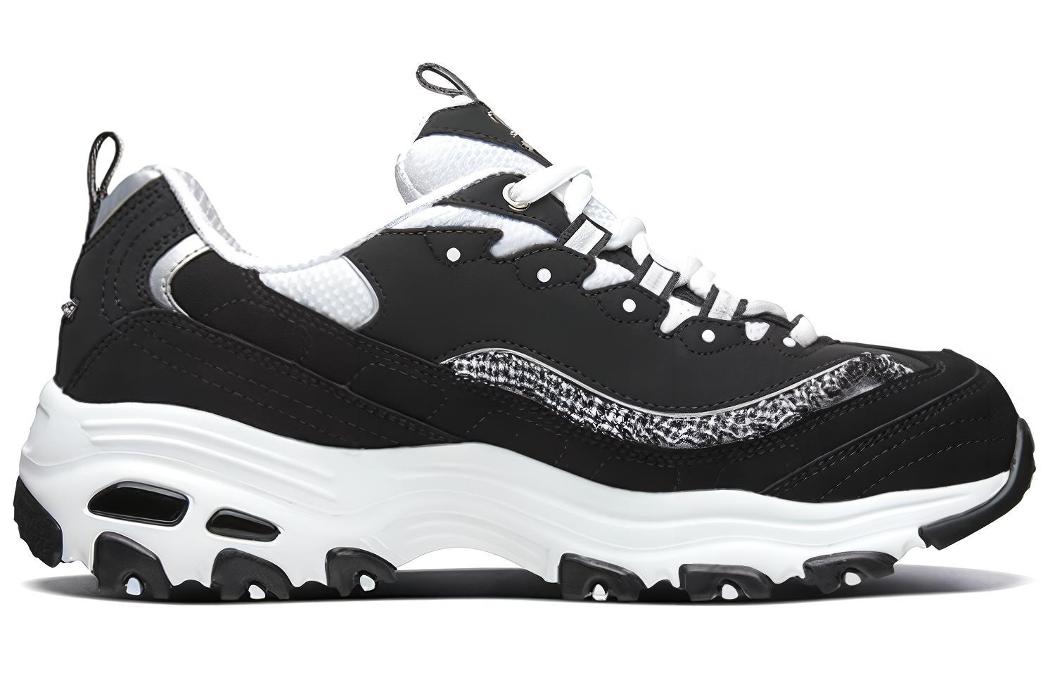 Женские кроссовки Skechers D'LITES 1.0 (черные) — Чёрный — фото 2