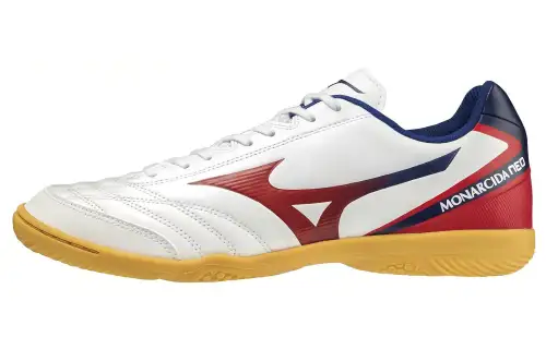 Mizuno Monarcida IC/in Slip Resistant Abrasion Resistant Soccer Shoes Men's White Red
