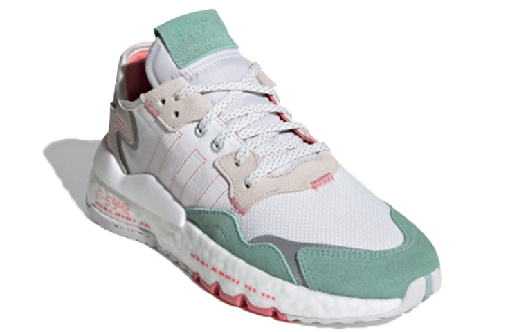 Женские кроссовки adidas originals Nite Jogger (бело-зелено-красные) — фото 3