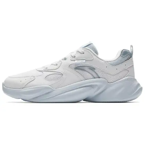 Anta Lightweight Height Increasing Breathable Low top Casual Shoes Women's White Blue