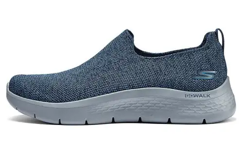 Skechers Go Walk Fle Cushioning Abrasion Resistant Breathable Rebound Low top Casual Shoes Men's Blue