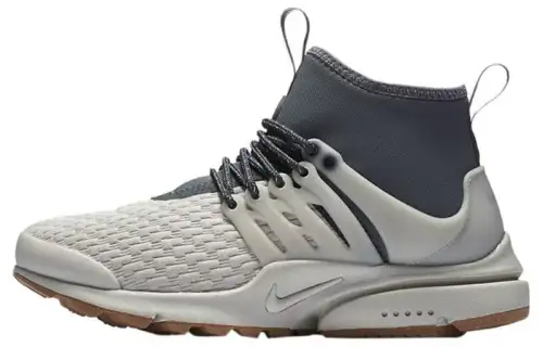 Nike Air Presto Slip Resistant Abrasion Resistant High top Casual Shoes Unisex Gray White